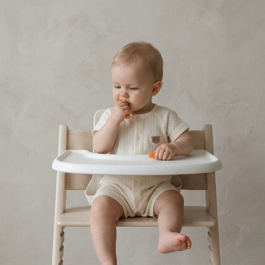 White Little Bear Baby Romper