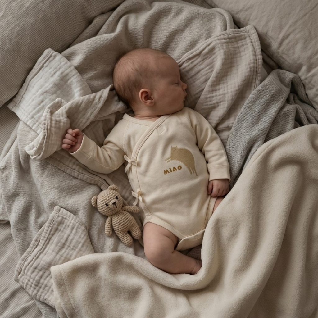 Apricot Cat Baby Bodysuit