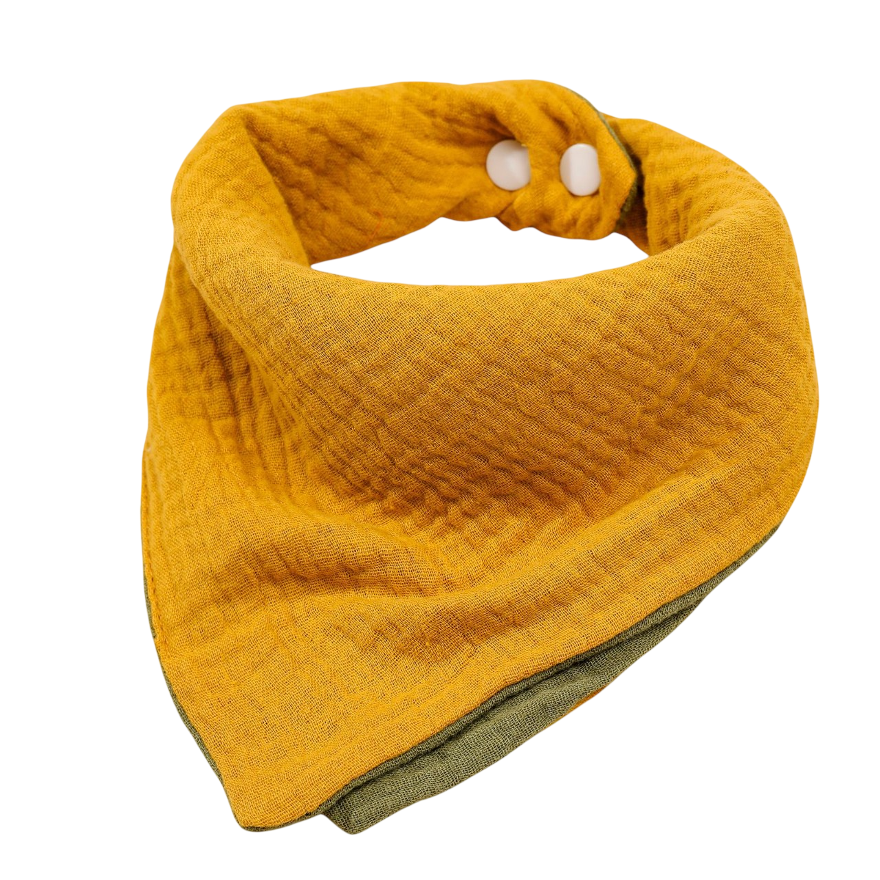 Mustard & Olive Reversible Baby Bib