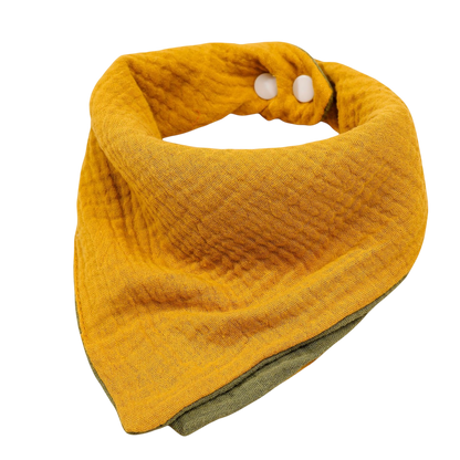 Mustard & Olive Reversible Baby Bib
