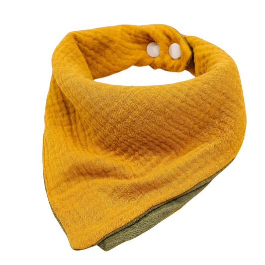 Mustard & Olive Reversible Baby Bib