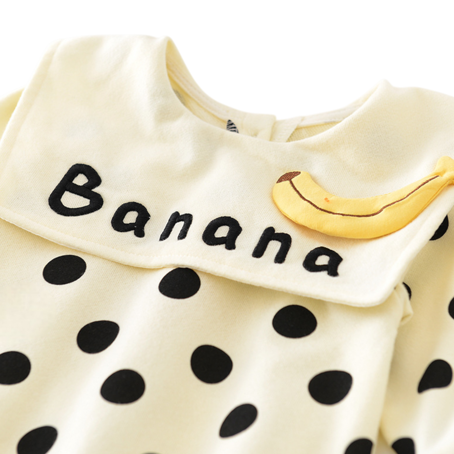 Polka Dot Banana Winter Baby Romper