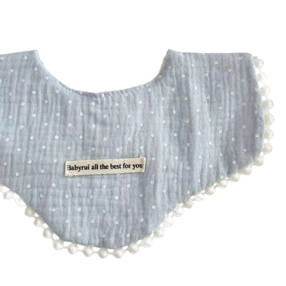 Little Blue Polka Dot Bib