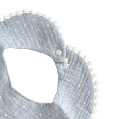 Little Blue Polka Dot Bib