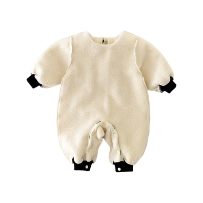 Polka Dot Banana Winter Baby Romper