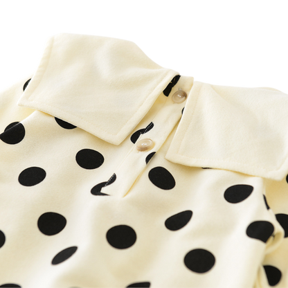 Polka Dot Banana Winter Baby Romper