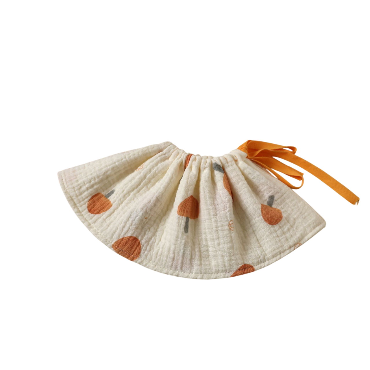 Tangerine Drawstring Baby Bib