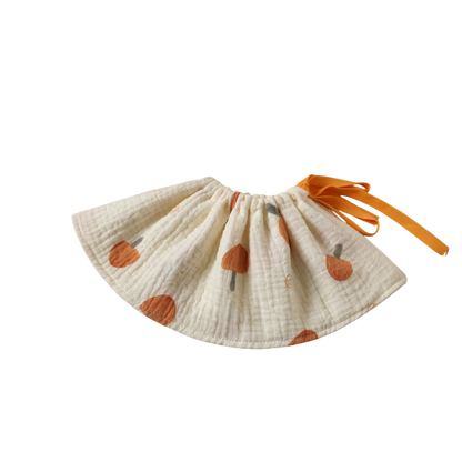 Tangerine Drawstring Baby Bib