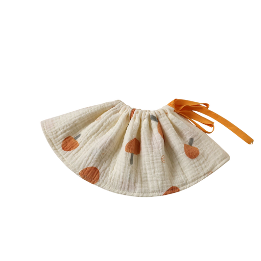 Tangerine Drawstring Baby Bib