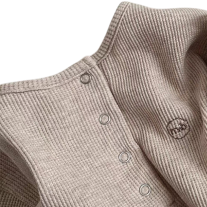 Solid Coffee Baby Romper