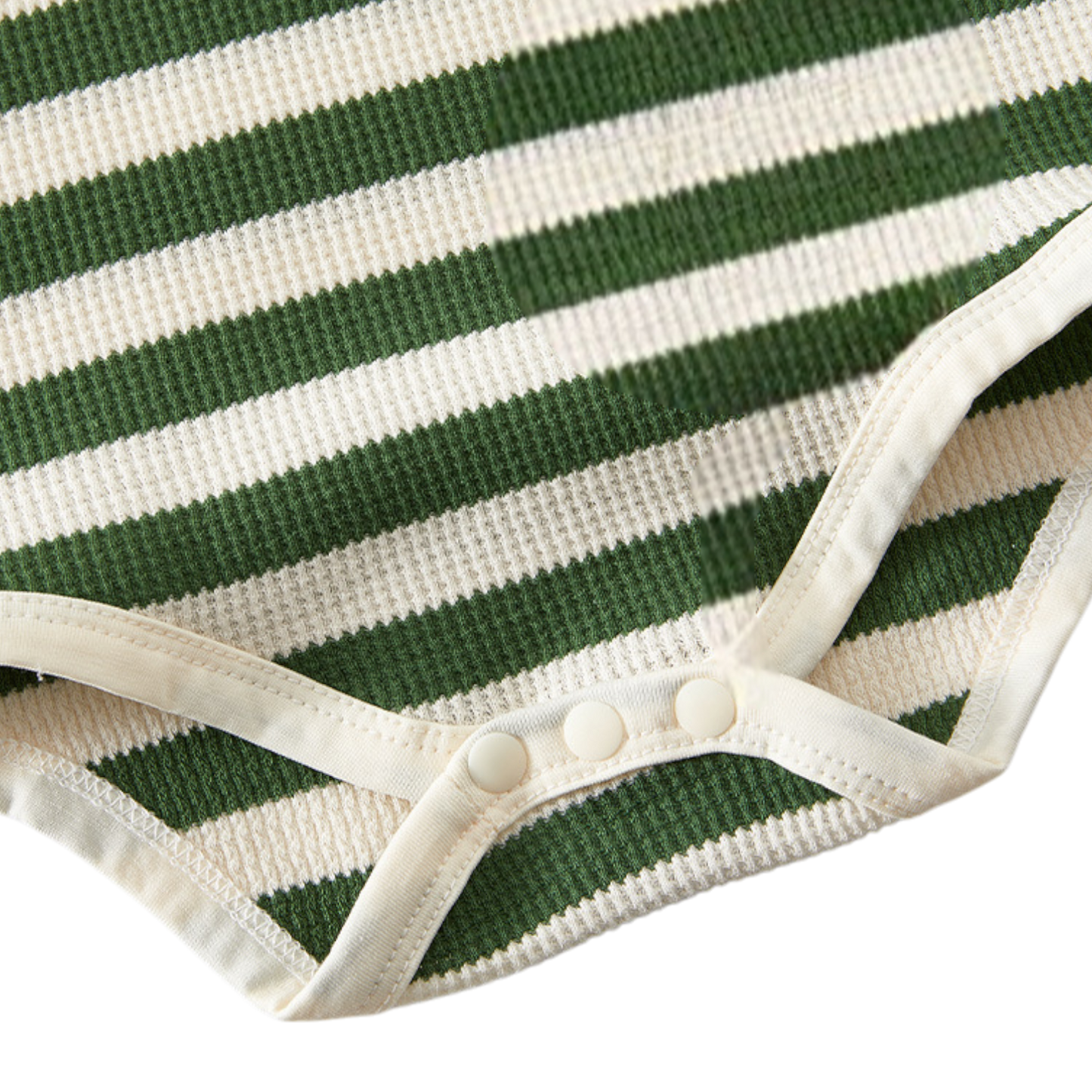 Green Striped Sleeveless Baby Bodysuit