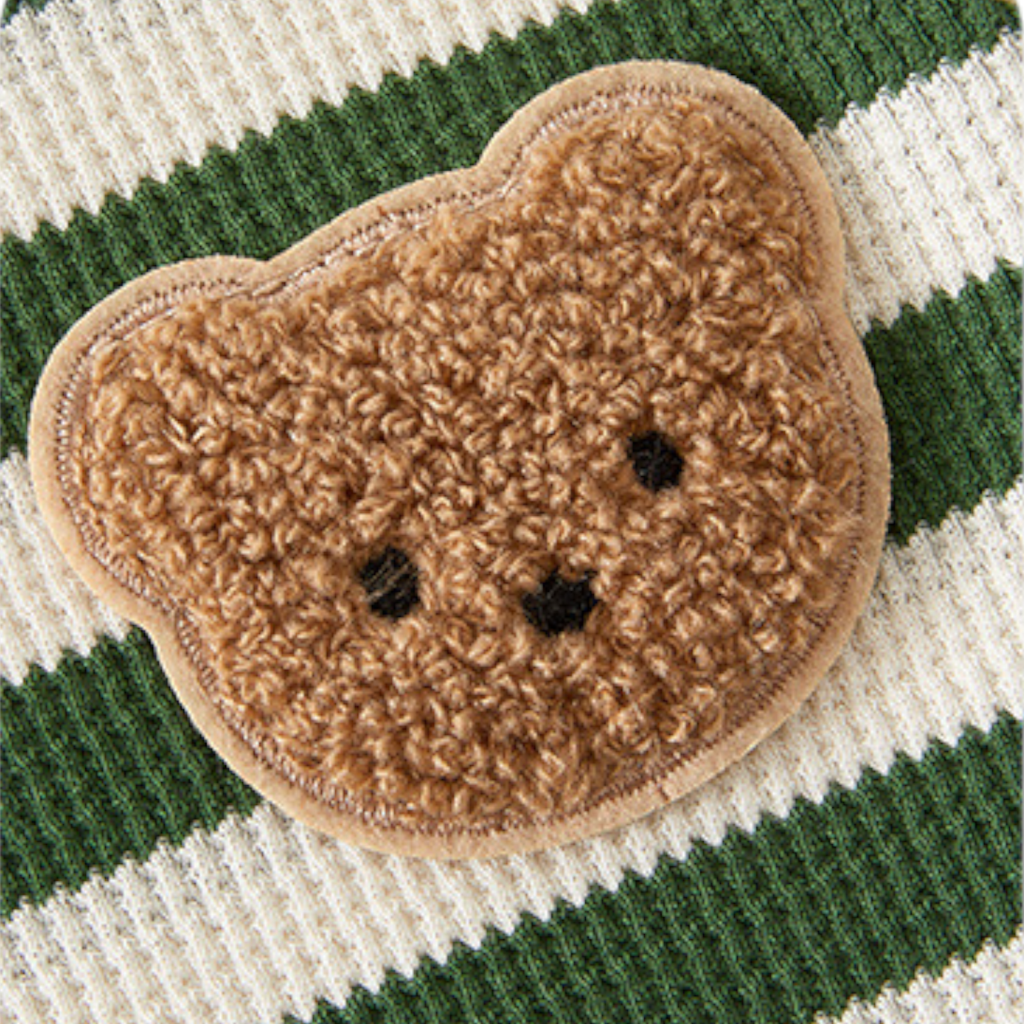 Green Striped Sleeveless Baby Bodysuit