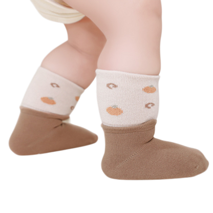 Coffee Two-Tone Baby Socks