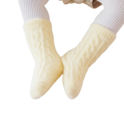 Yellow Twisted Winter Baby Socks