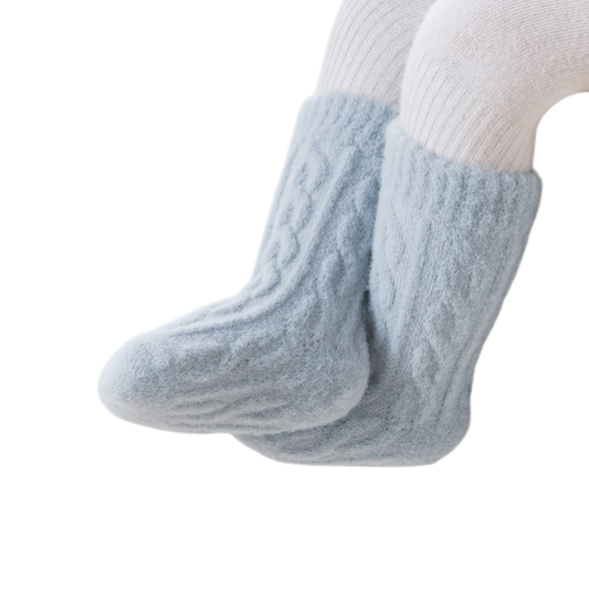 Blue Twisted Winter Baby Socks product image