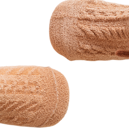 Khaki Bow Winter Baby Socks