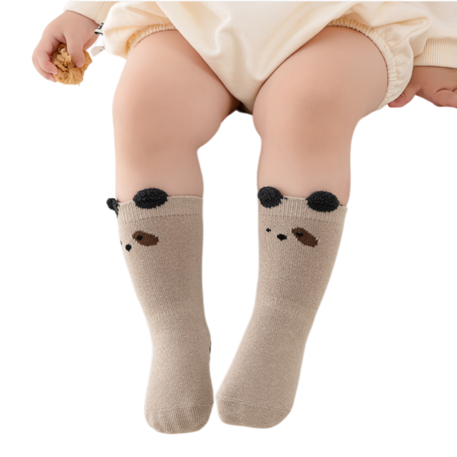 Khaki Puppy Baby Socks product image view 2