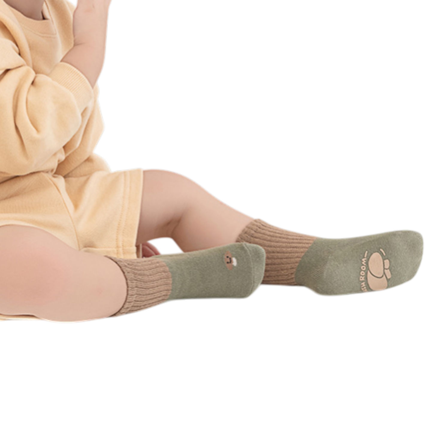 Green Mushroom Baby Socks product image view 3