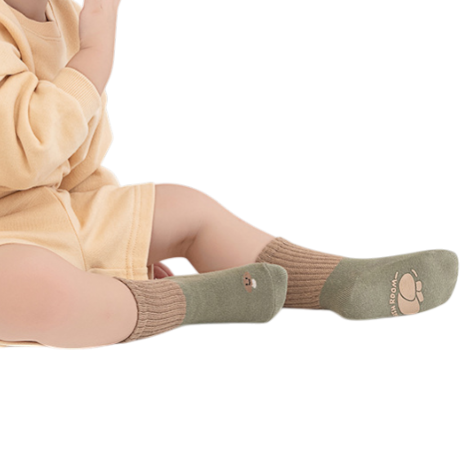 Green Mushroom Baby Socks product image view 3