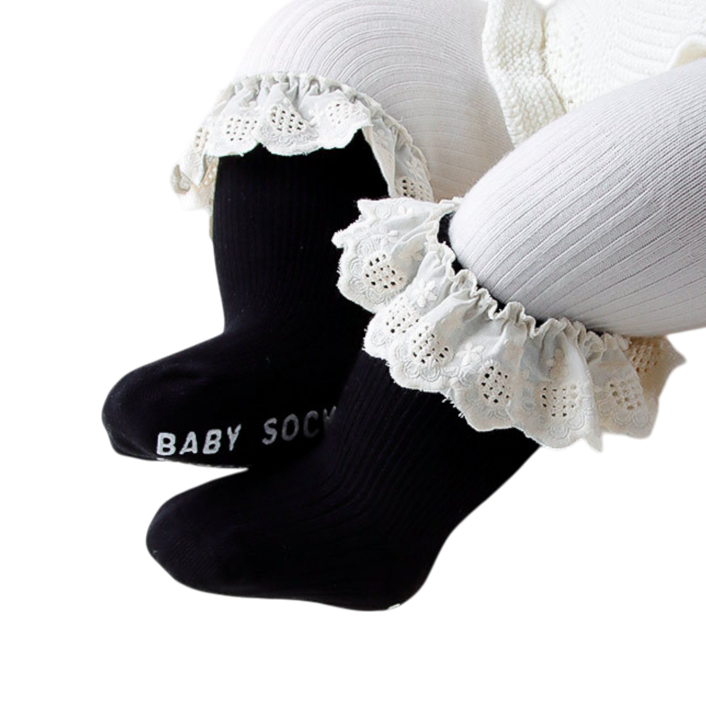 Black Lace Baby Socks
