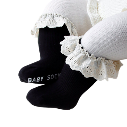 Black Lace Baby Socks