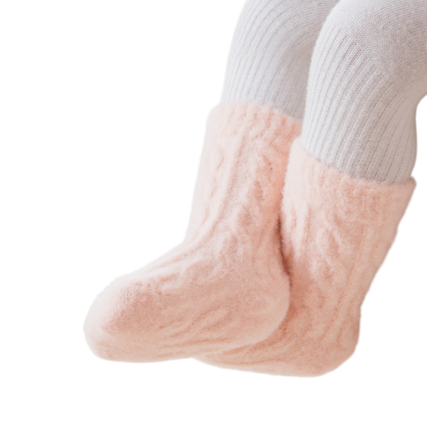 Pink Twisted Winter Baby Socks