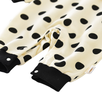 Polka Dot Banana Winter Baby Romper