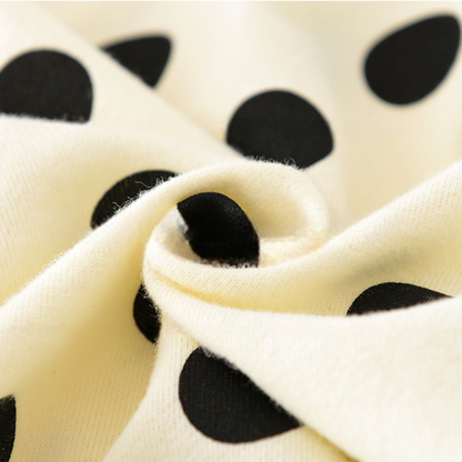 Polka Dot Banana Winter Baby Romper