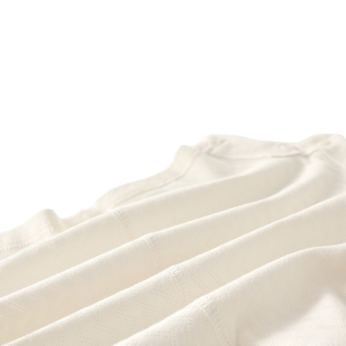 White Little Bear Baby Romper on a white background, view 5