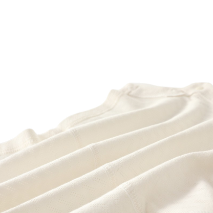 White Little Bear Baby Romper on a white background, view 5