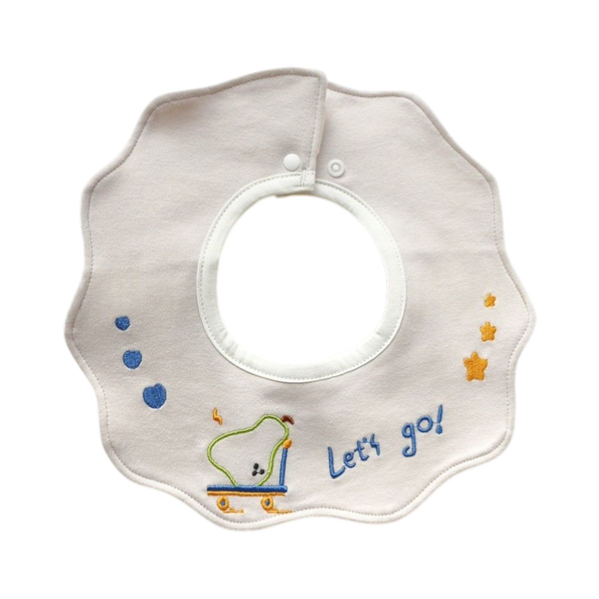 Little Pear Baby Bib on a white background