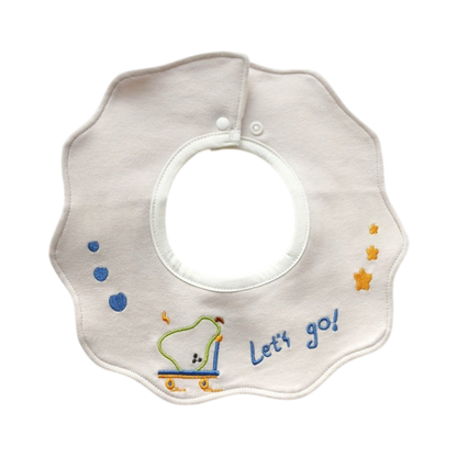 Little Pear Baby Bib on a white background