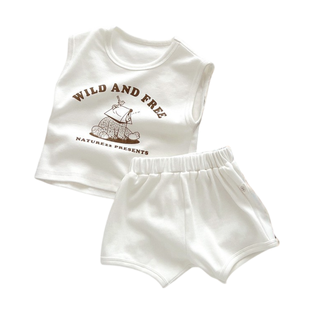 Baby Tank Top and Shorts Set on a white background, view 8