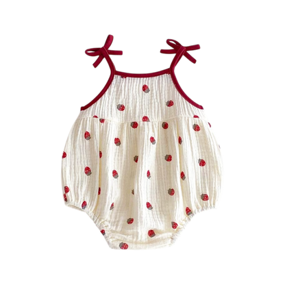Strawberry Sleeveless Baby Bodysuit