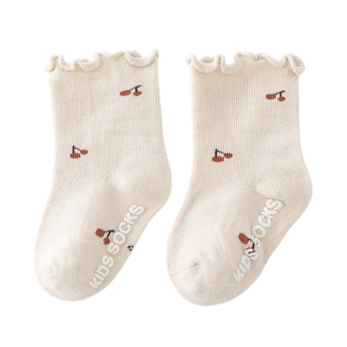 Ruffle Cherry Baby Socks