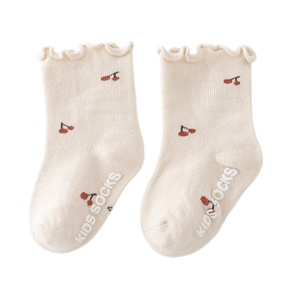 Ruffle Cherry Baby Socks
