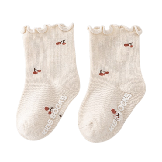 Ruffle Cherry Baby Socks