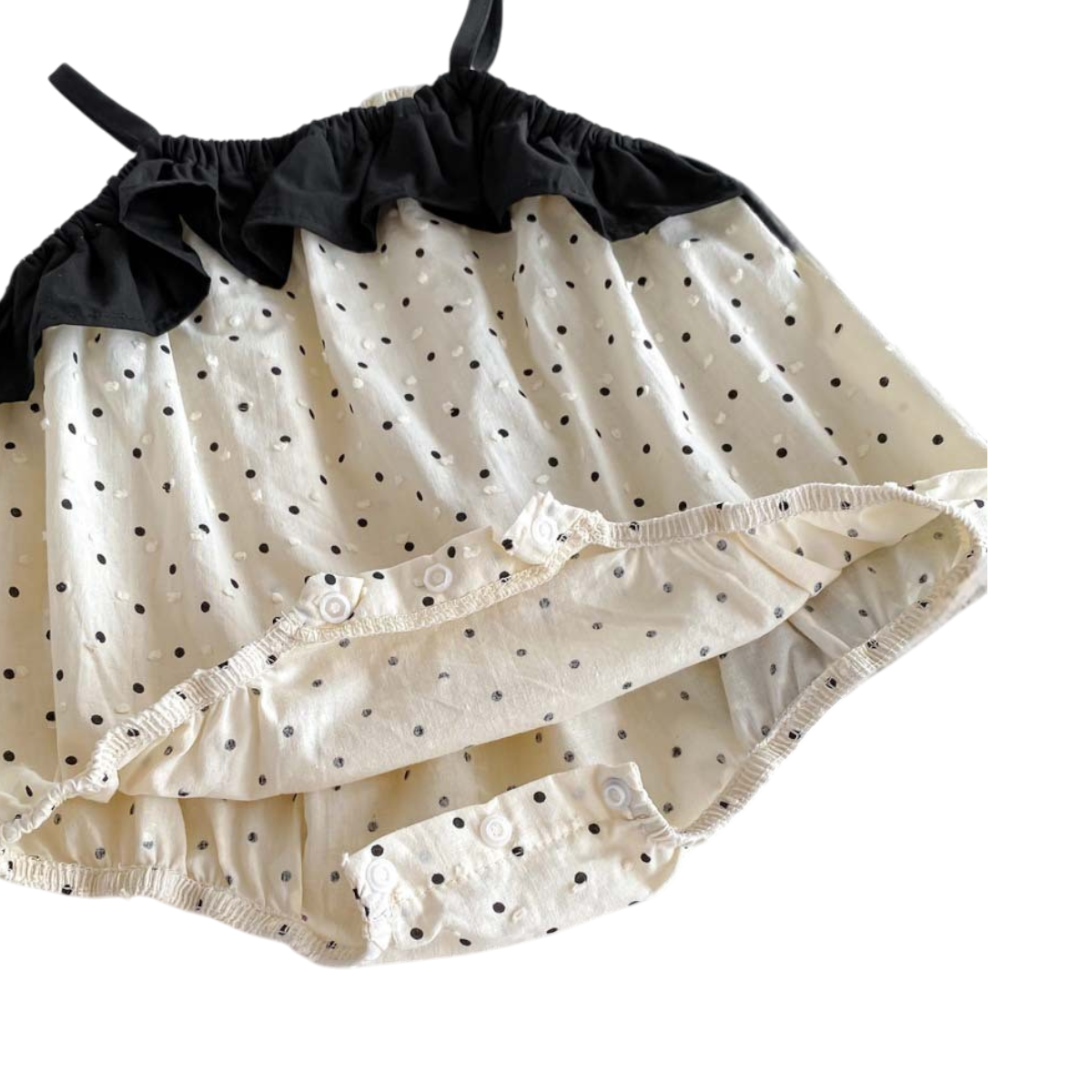 Ivory Black Polka Dot Baby Bodysuit