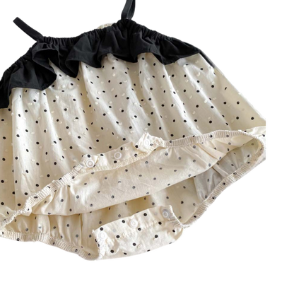 Ivory Black Polka Dot Baby Bodysuit