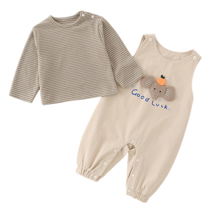 Striped Elephant Baby Set