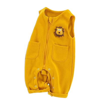Yellow Lion Baby Romper