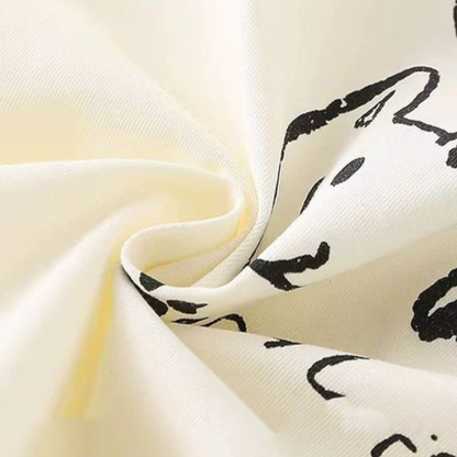 Black and White Tie Puppy Baby Romper