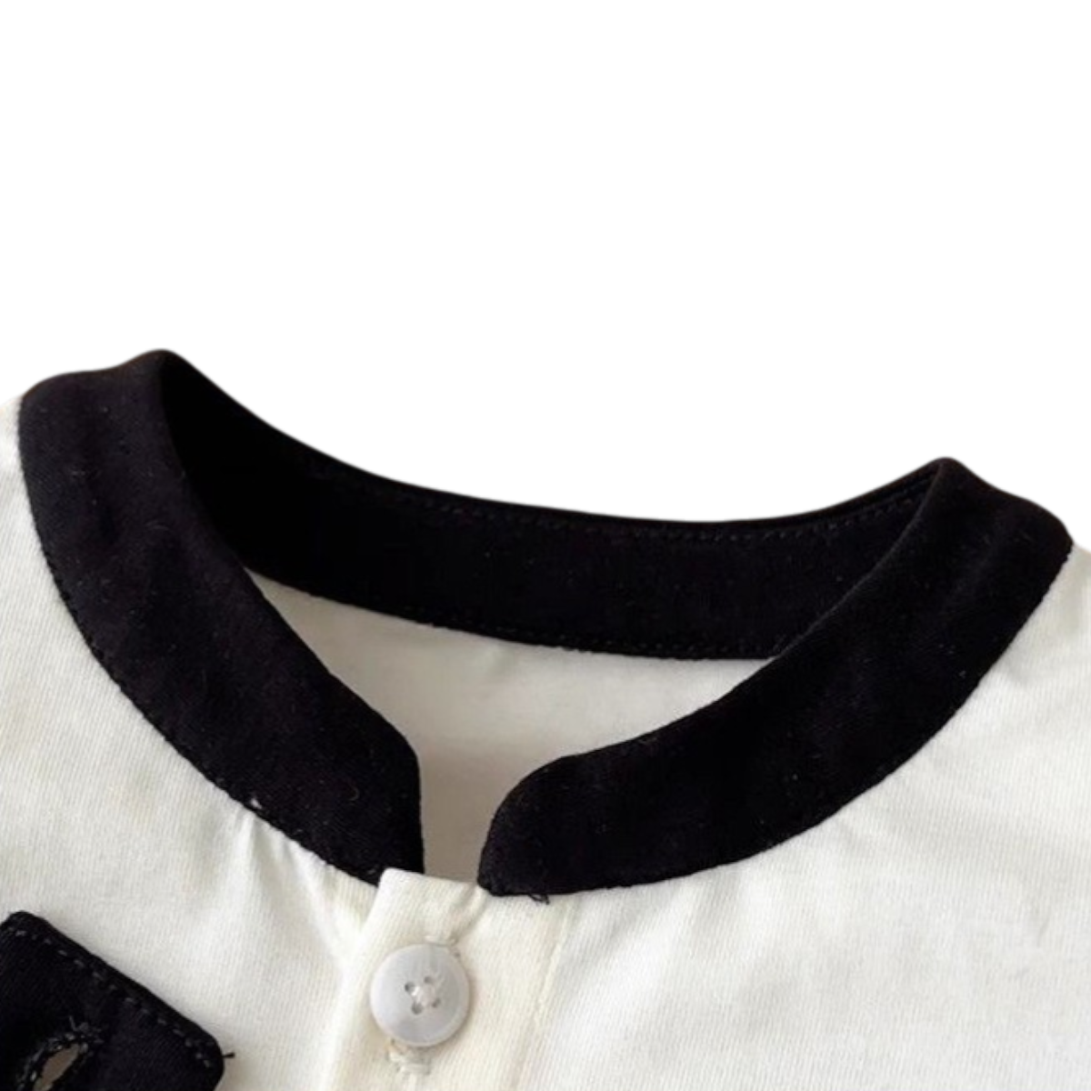 Black and White Tie Puppy Baby Romper