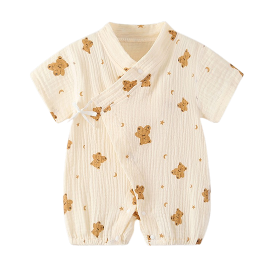 Star Moon Bear Baby Romper