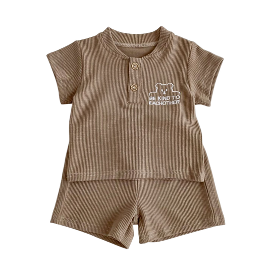 Brown Bear Baby Set on a white background