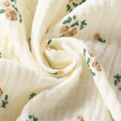 Sweet Floral Tie-Front Baby Bodysuit Set on a white background, view 6