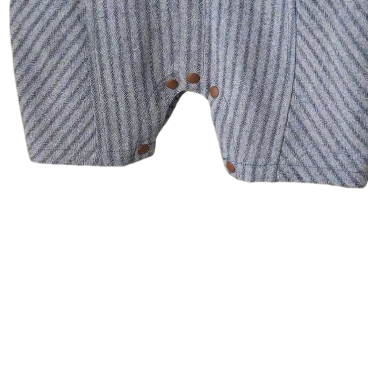 Striped Dachshund Short Sleeve Baby Romper