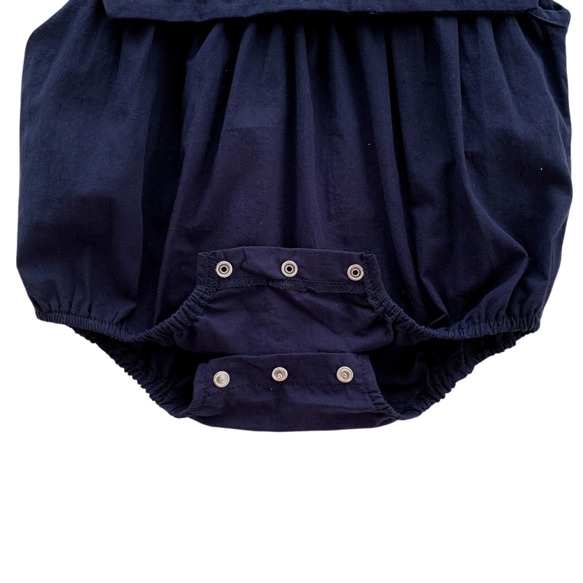 Navy Blue Embroidered Nautical Baby Bodysuit
