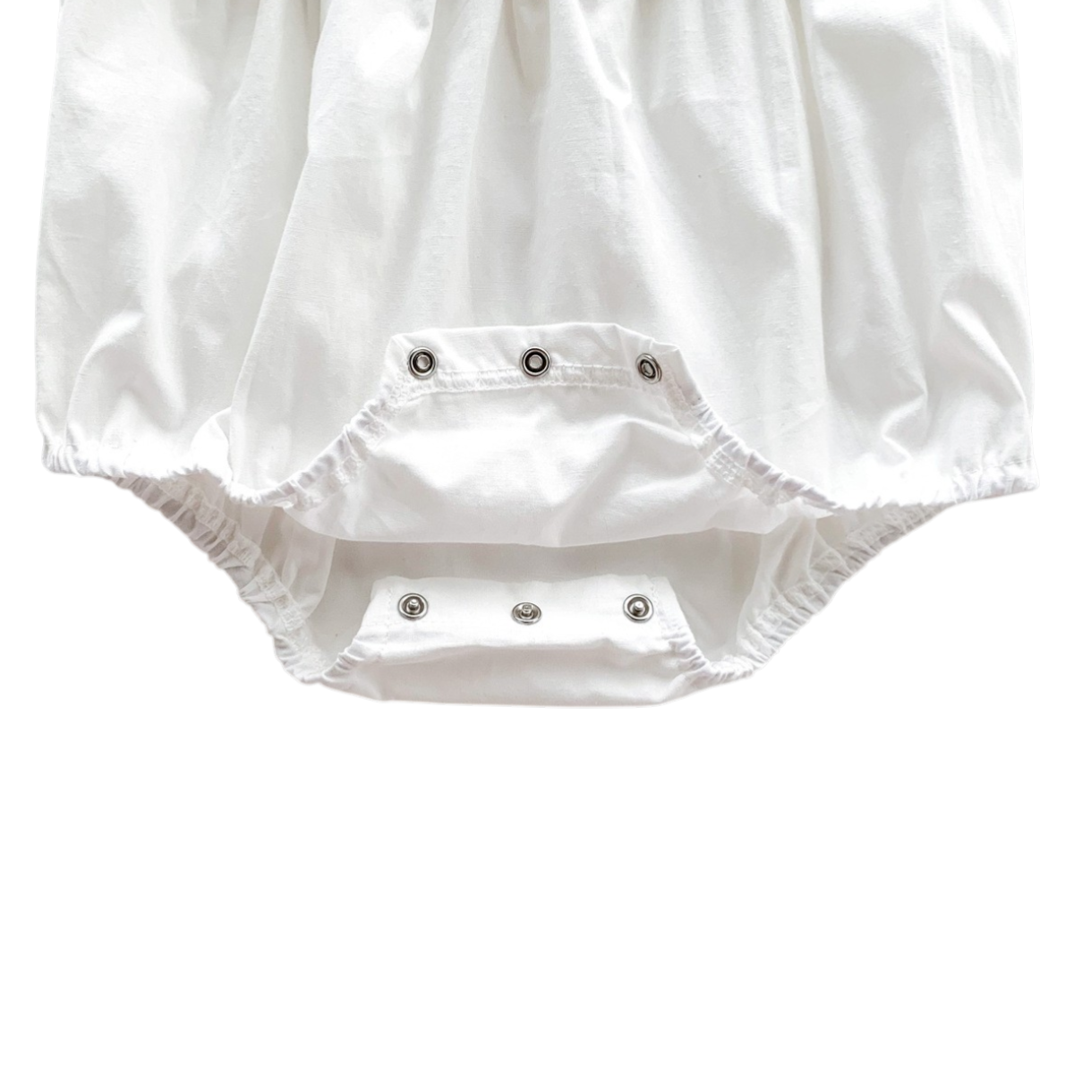 White Embroidered Nautical Baby Bodysuit on a white background, view 5