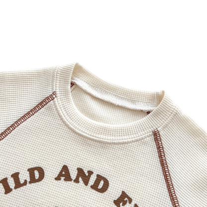 Beige Bear Baby Bodysuit on a white background, view 2